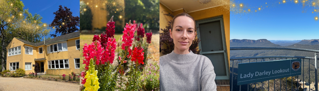 Author Jayne McIntyre at Varuna Writers' House in the Blue Mountains. Middle-grade author experience.